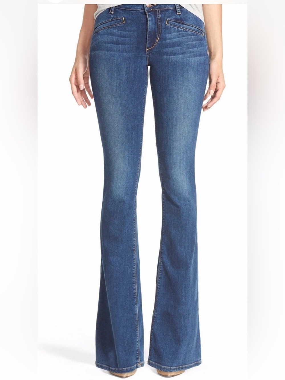 Joe's Jeans Deep Blue flawless the mustang Flared Wide-Leg Jeans size 28.